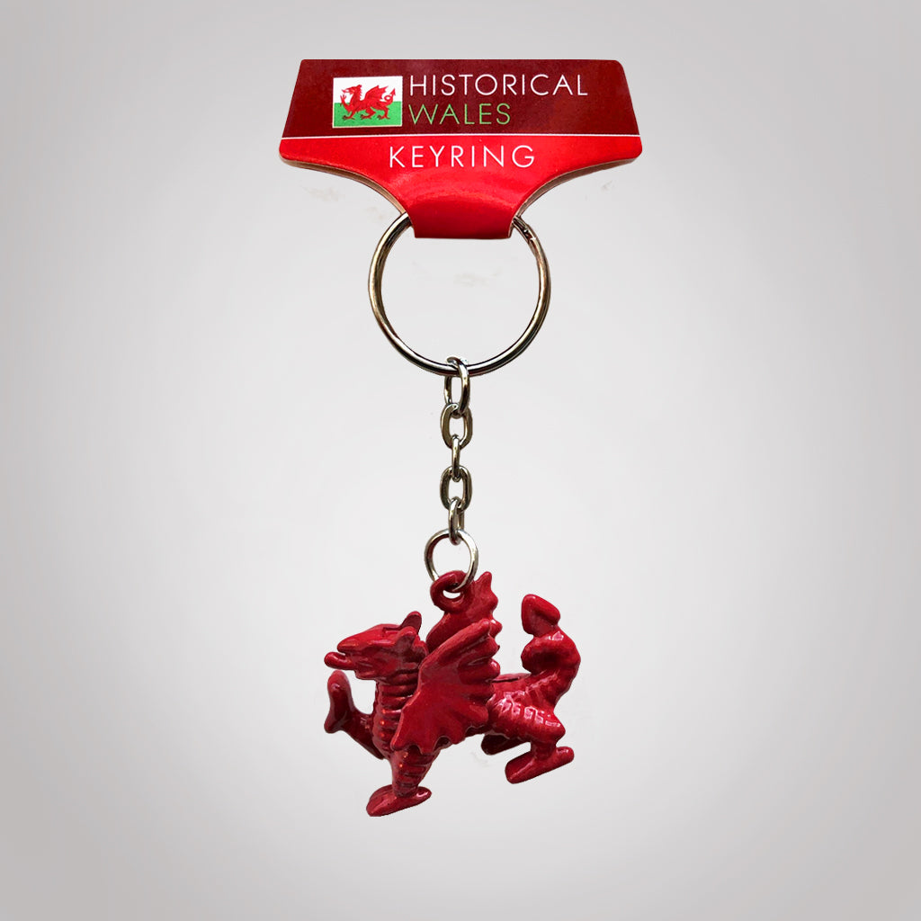 Welsh Dragon Metal Keyring