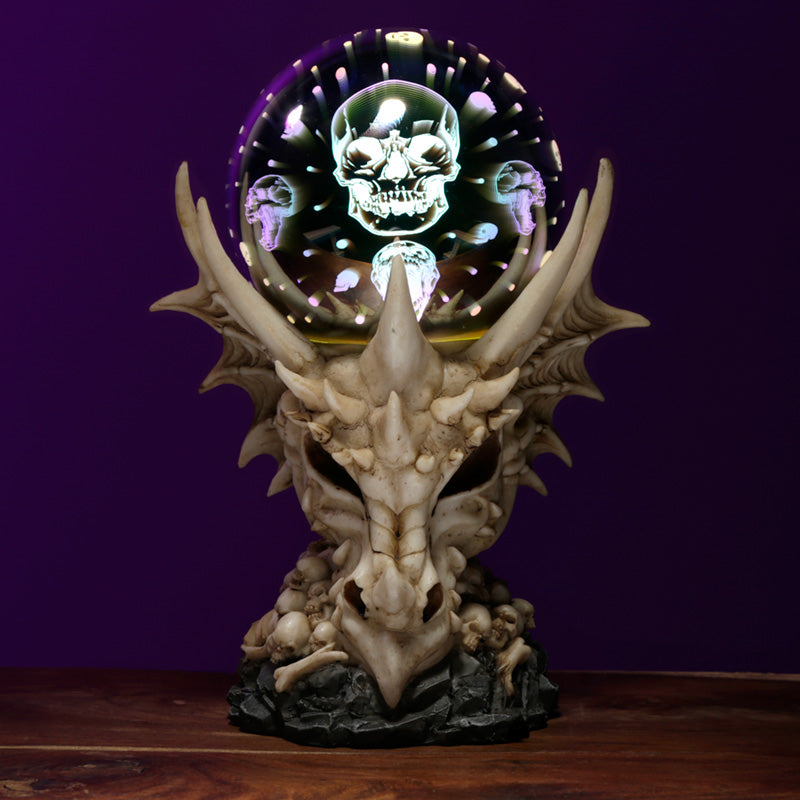 Dragon Skull LED Metallic Orb