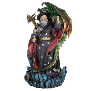 Merlin The Welsh Wizard and Dragon Figurine