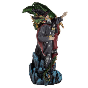 Merlin The Welsh Wizard and Dragon Figurine