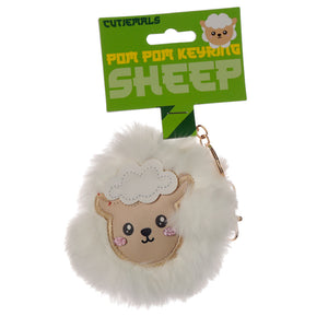 Dafad Welsh Sheep Pom Pom Cutiemals Sheep Keyring