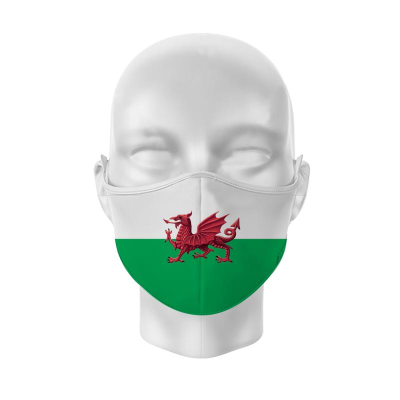 Welsh Flag Reusable Adjustable Face Cover