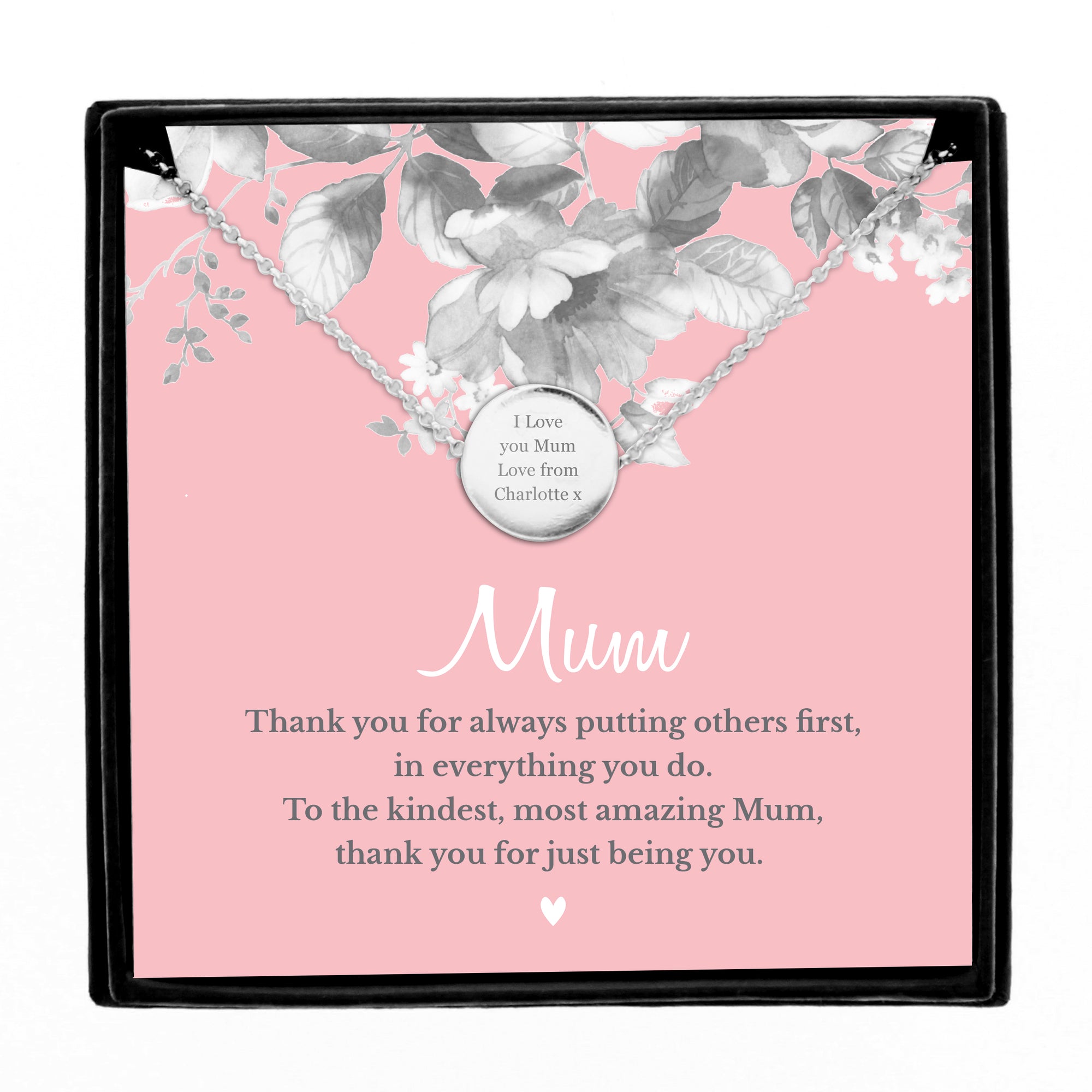 Silver Tone Necklace and Box