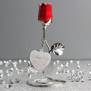 Red Rose Bud Ornament