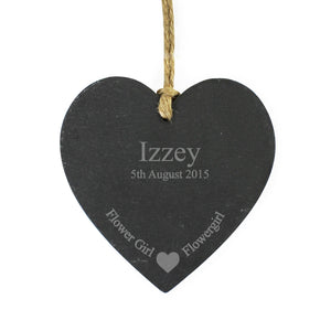 Flowergirl Slate Heart 