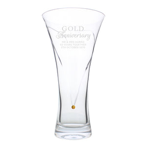 Gold Anniversary vase