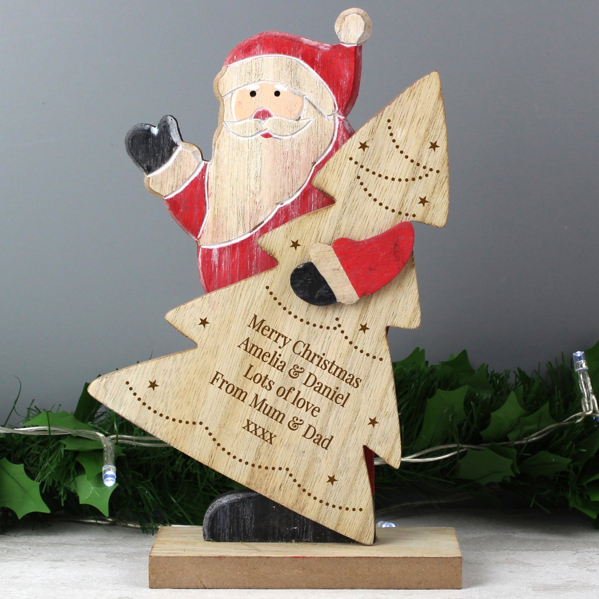 Santa Wooden Decoration