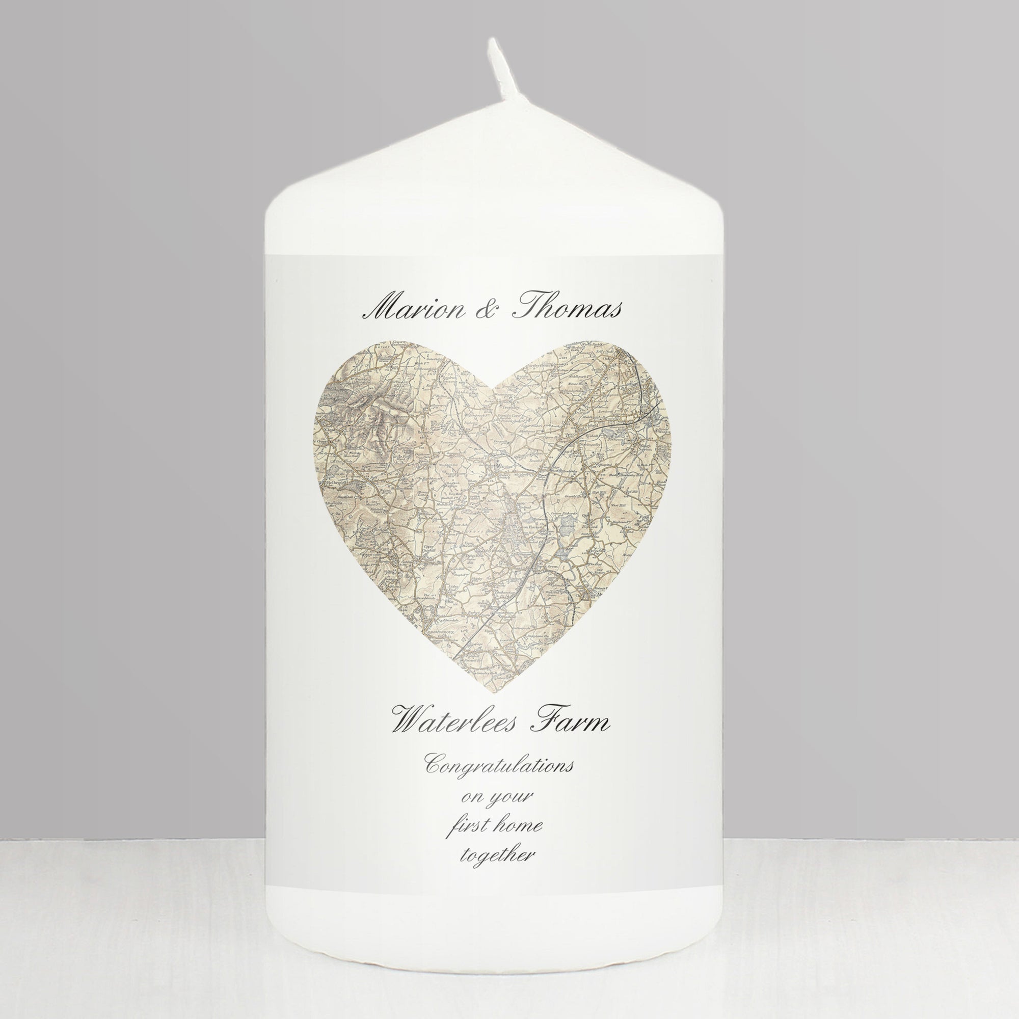 Heart Map Candle
