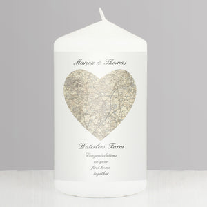 Heart Map Candle