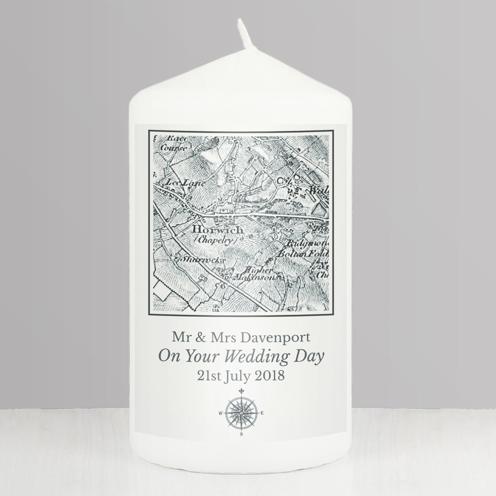 Compass Pillar Candle