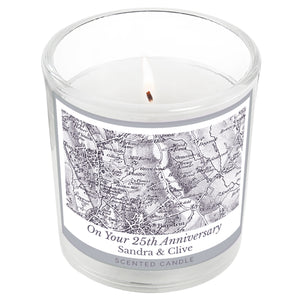 Personalised 1805 - 1874 Old Series Map Compass Scented Jar Candle