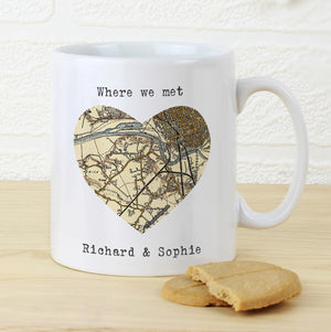 New Map Heart Mug