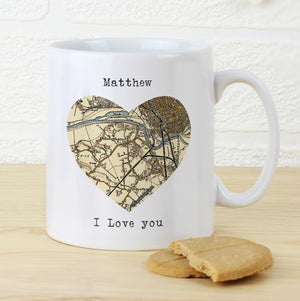 New Map Heart Mug