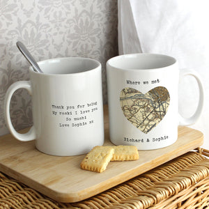 New Map Heart Mug