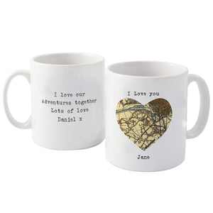 New Map Heart Mug