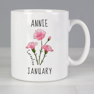 birth flower mug