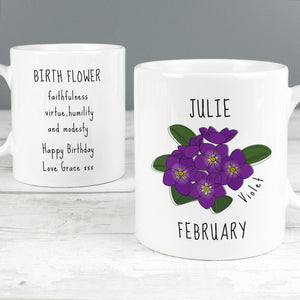 Birth Flower - Violet Mug