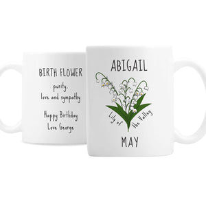 birth flower mug