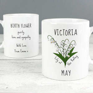 birth flower mug