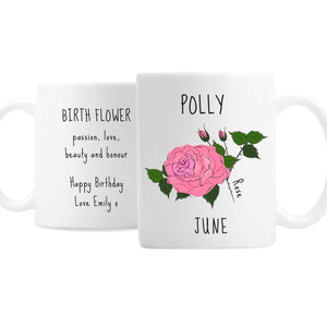 Birth Flower - Rose Mug