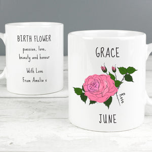 Birth Flower - Rose Mug