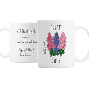 birth flower mug