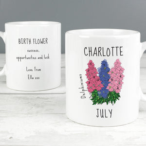 birth flower mug