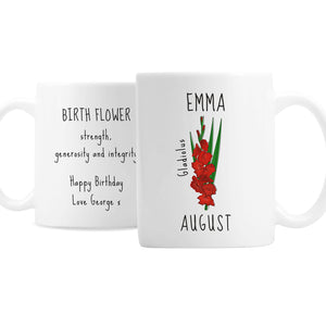 birth flower mug