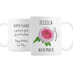  Birth Flower - Chrysanthemum Mug