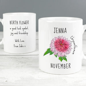  Birth Flower - Chrysanthemum Mug