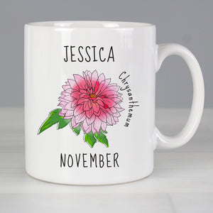  Birth Flower - Chrysanthemum Mug