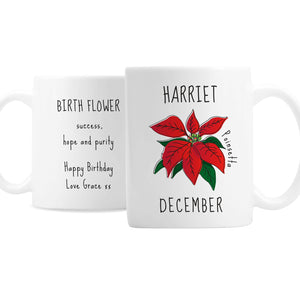 Birth Flower - Poinsetta Mug