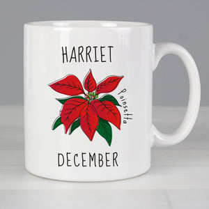 Birth Flower - Poinsetta Mug