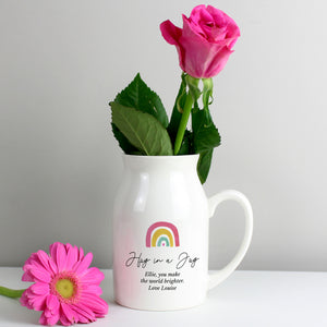 Rainbow Flower Jug