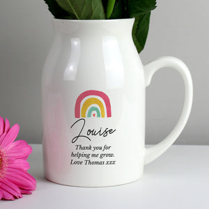 Rainbow Flower Jug