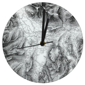 Glass Map Clock