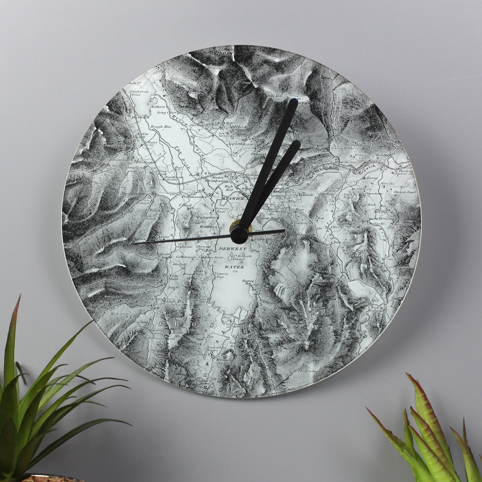 Glass Map Clock