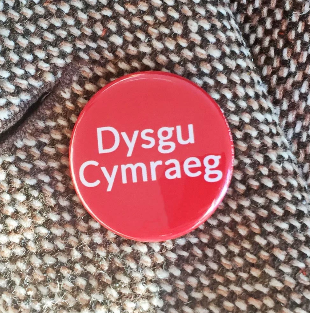 Dysgu Cymraeg Learning Welsh Badge Pin