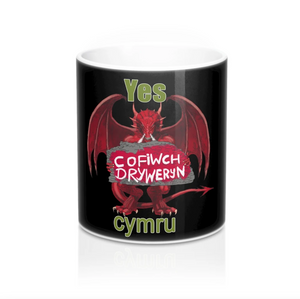 Yes Cymru Cofiwch Dryweryn Mug 11oz Black