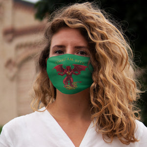 Welsh Dragon Cymru Am Byth Reusable Face Cover Snug-Fit Green