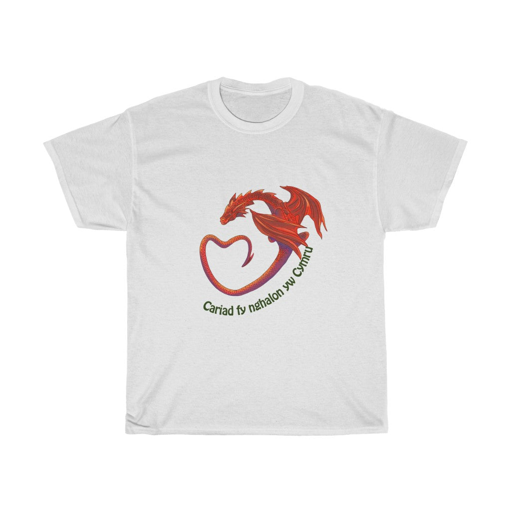 Cariad fy nghalon yw Cymru Unisex T-shirt