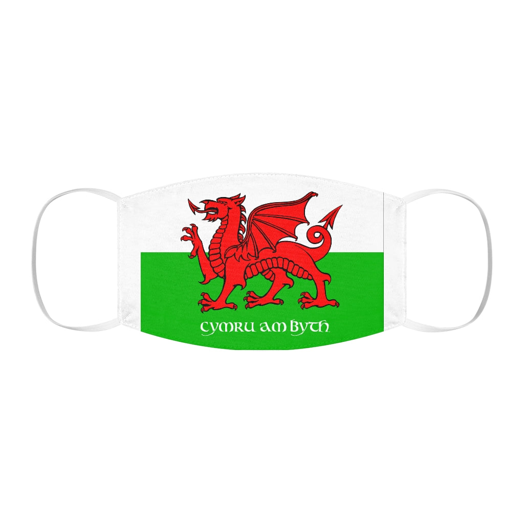 Welsh Flag Cymru Am Byth Reusable Face Cover Snug-Fit