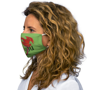 Welsh Dragon I Love You Face Cover Snug-Fit Green