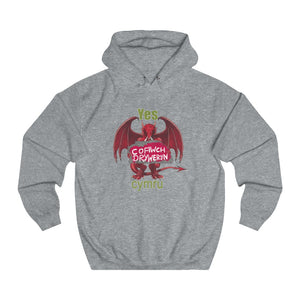 Yes Cymru Cofiwch Dryweryn Unisex Cymraeg Hoodies