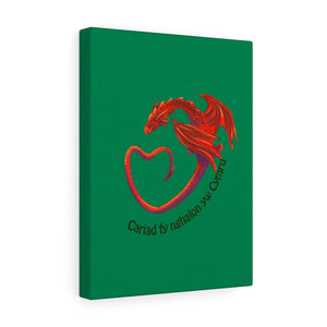 Cariad fy nghalon yw Cymru Stretched Canvas