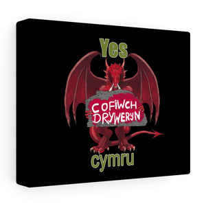 Yes Cymru Cofiwch Dryweryn Stretched Canvas