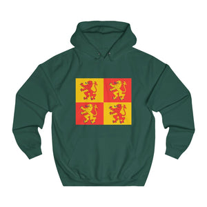 Owain Glyndwr Flag Sq Unisex Welsh Hoodie Cymraeg