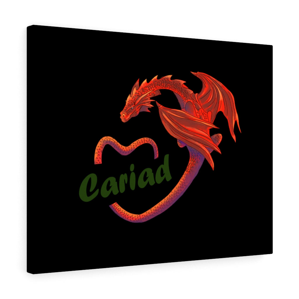 Cariad Love Red Dragon Stretched Canvas