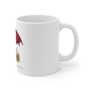 Cymraeg Welsh Dragon Traveller Mug 11oz White