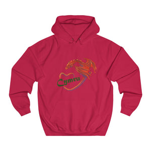 Cymru Love Red Dragon Unisex Welsh Hoodies